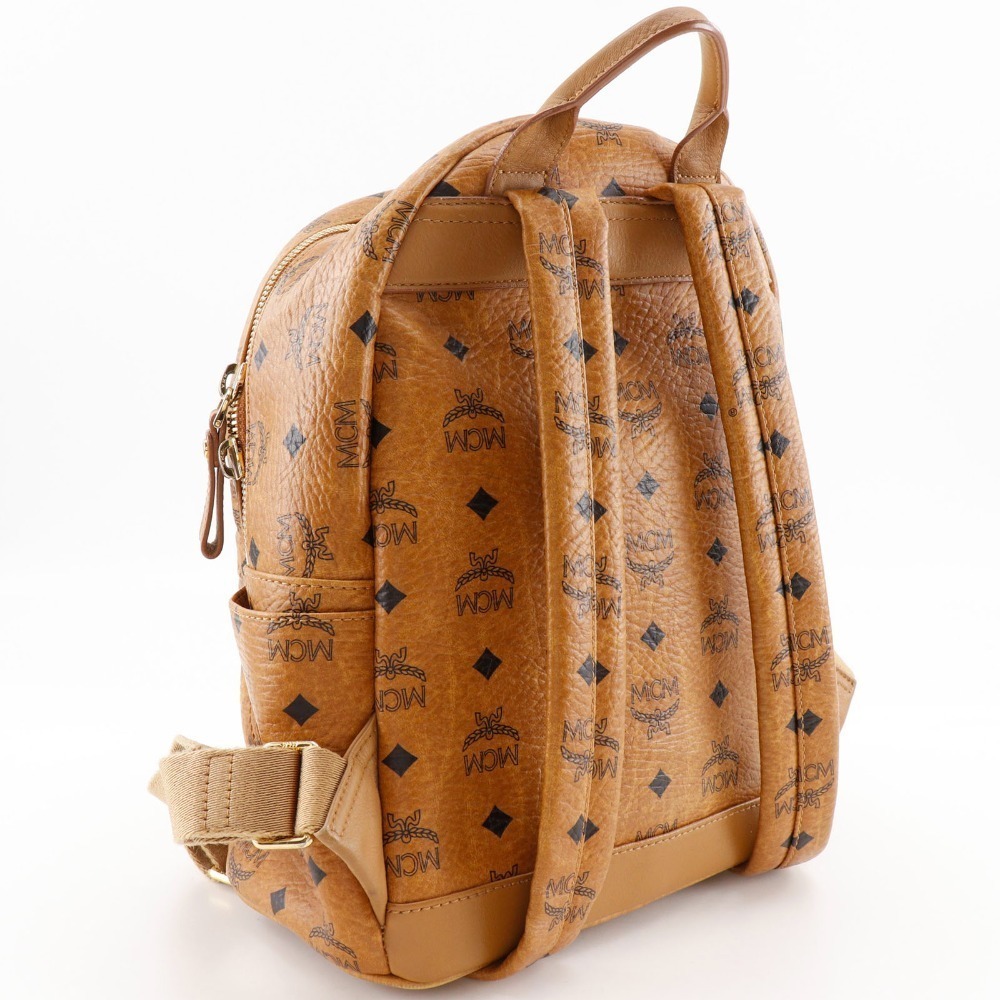 Mcm Logogram Rucksack Backpack Daypack Studs Brown - image 3